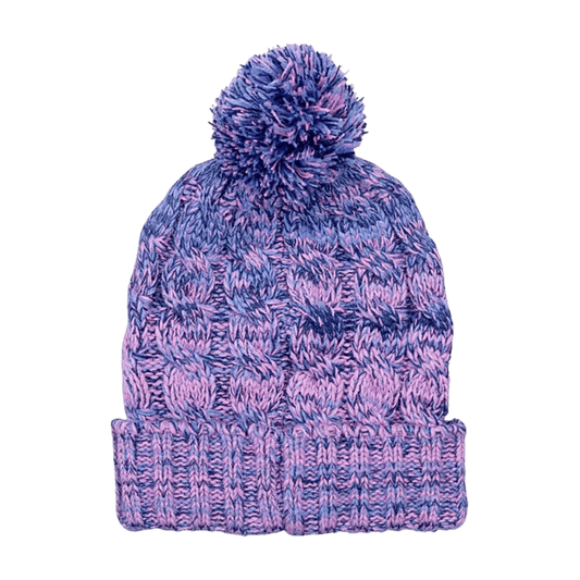 OBERMEYER GIRLS' SAN FRAN POM BEANIE - ONE SIZE - VINCA 