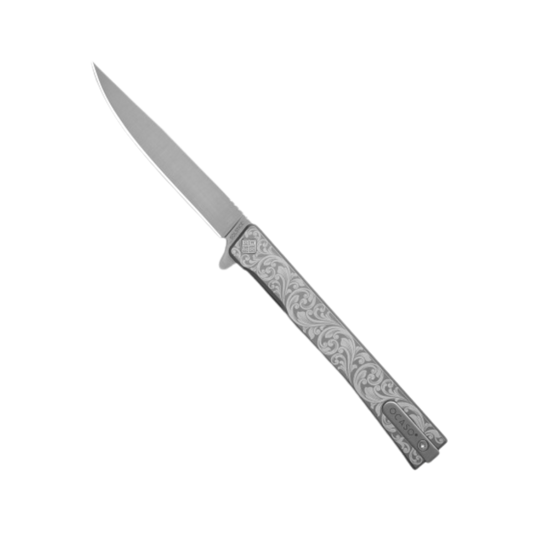 OCASO KNIVES SOLSTICE ENGRAVED TITANIUM 7.8IN