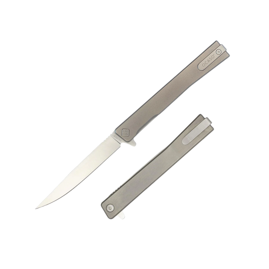 OCASO KNIVES SOLSTICE TITANIUM AND SATIN 7.8IN