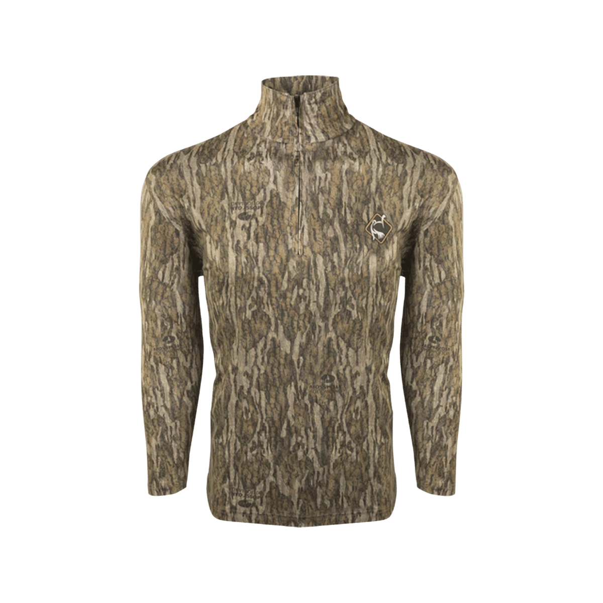 OL`TOM MEN'S PERFORMANCE L/S 1/4 ZIP - BOTTOMLAND - FRONT