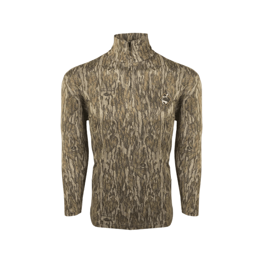 OL`TOM MEN'S PERFORMANCE L/S 1/4 ZIP - BOTTOMLAND - FRONT