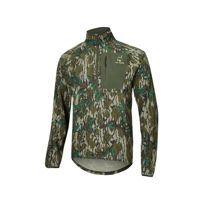 OL`TOM YOUTH SWEATSHIRT 1/2 ZIP PULLOVER - GREENLEAF - FRONT