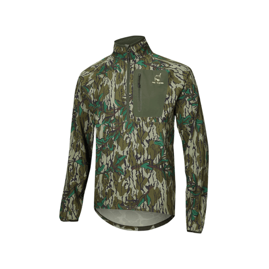 OL`TOM YOUTH SWEATSHIRT 1/2 ZIP PULLOVER - GREENLEAF - FRONT