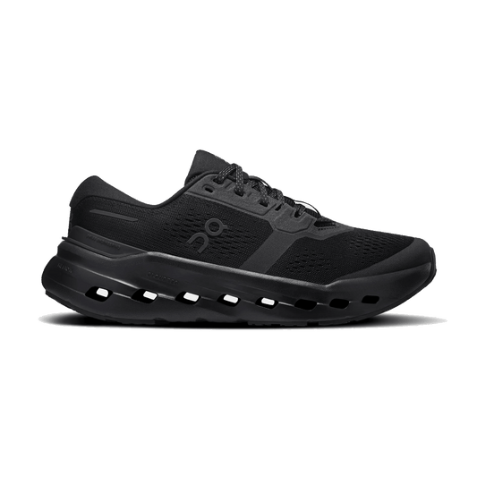 ON CLOUDRUNNER 3 RUNNING SHOES - BLACK - SIDE VIEW