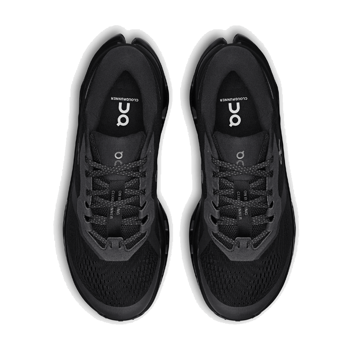 ON CLOUDRUNNER 3 RUNNING SHOES - BLACK - TOP VIEW