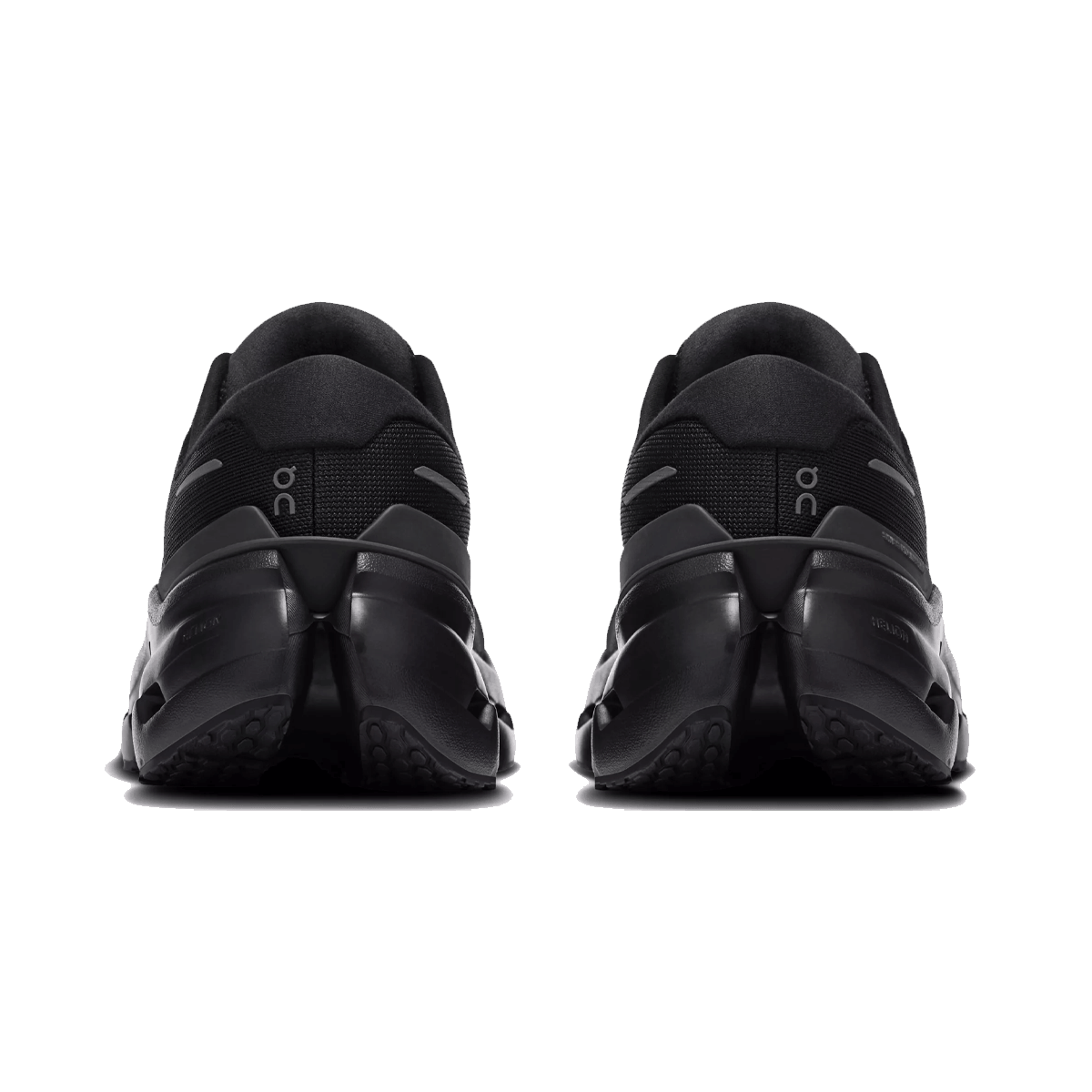 ON CLOUDRUNNER 3 RUNNING SHOES - BLACK BLACK - WOMEN'S -BACK VIEW