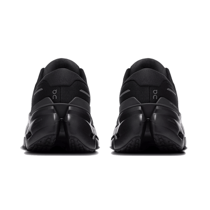 ON CLOUDRUNNER 3 RUNNING SHOES - BLACK BLACK - WOMEN'S -BACK VIEW
