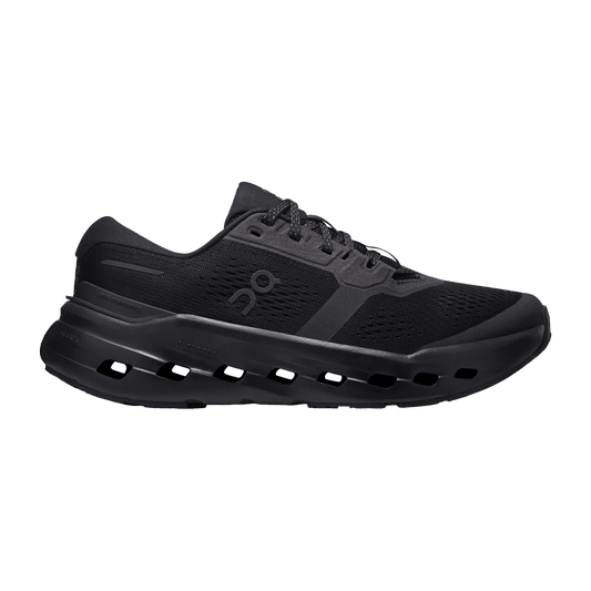 ON CLOUDRUNNER 3 RUNNING SHOES - BLACK BLACK - WOMEN'S - SIDE VIEW