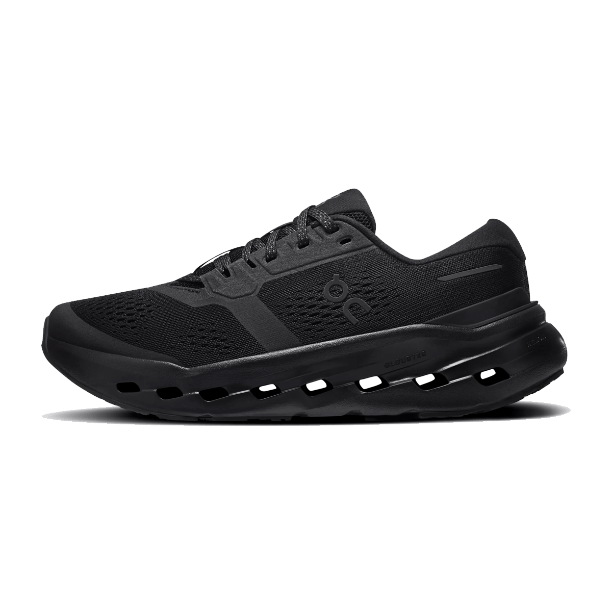 ON CLOUDRUNNER 3 RUNNING SHOES - BLACK BLACK - WOMEN'S -SIDE VIEW 2