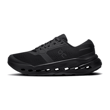 ON CLOUDRUNNER 3 RUNNING SHOES - BLACK BLACK - WOMEN'S -SIDE VIEW 2
