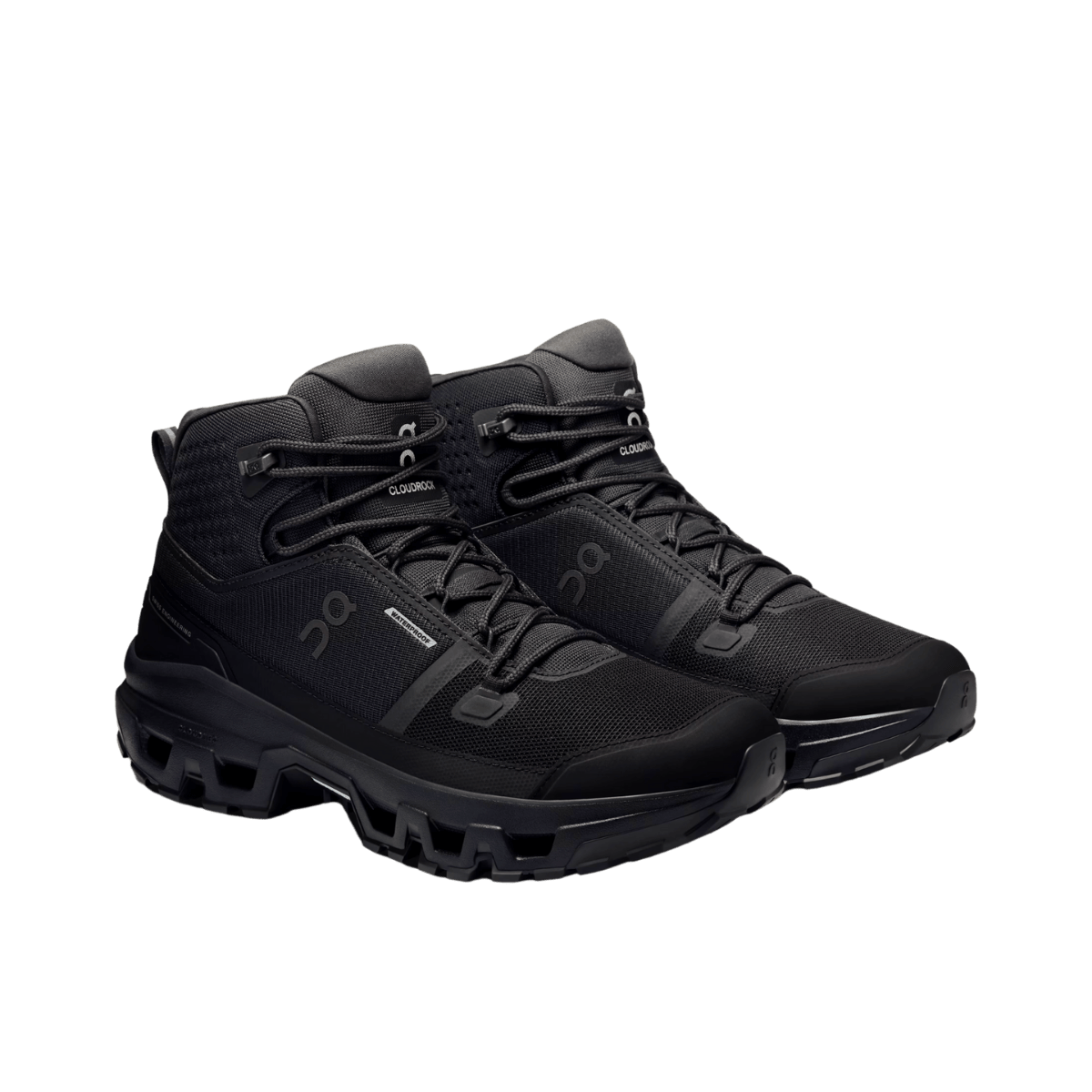 ON RUNNING MEN'S CLOUDROCK MID WATERPROOP - BLACK/BLACK