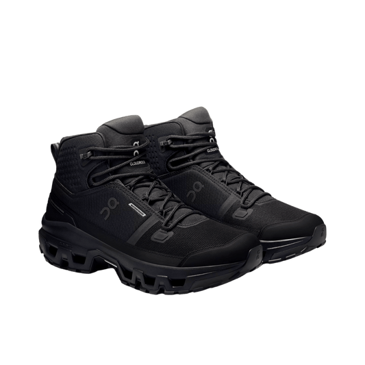 ON RUNNING MEN'S CLOUDROCK MID WATERPROOP - BLACK/BLACK