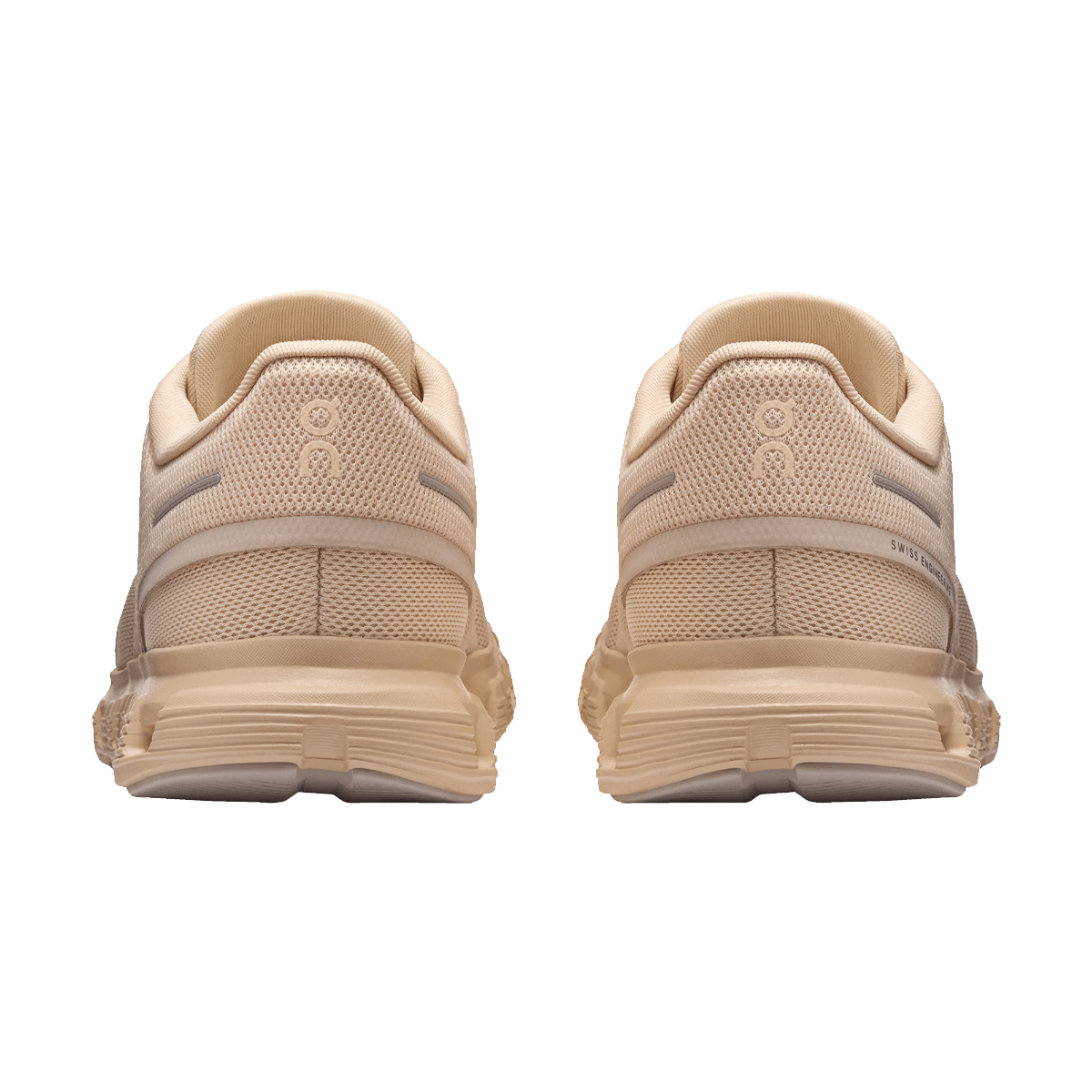 ON RUNNING WOMEN'S CLOUD 6 - SAND SAND - WOMEN'S - BACK VIEW