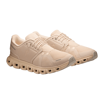 ON RUNNING WOMEN'S CLOUD 6 - SAND SAND - WOMEN'S - PAIR VIEW