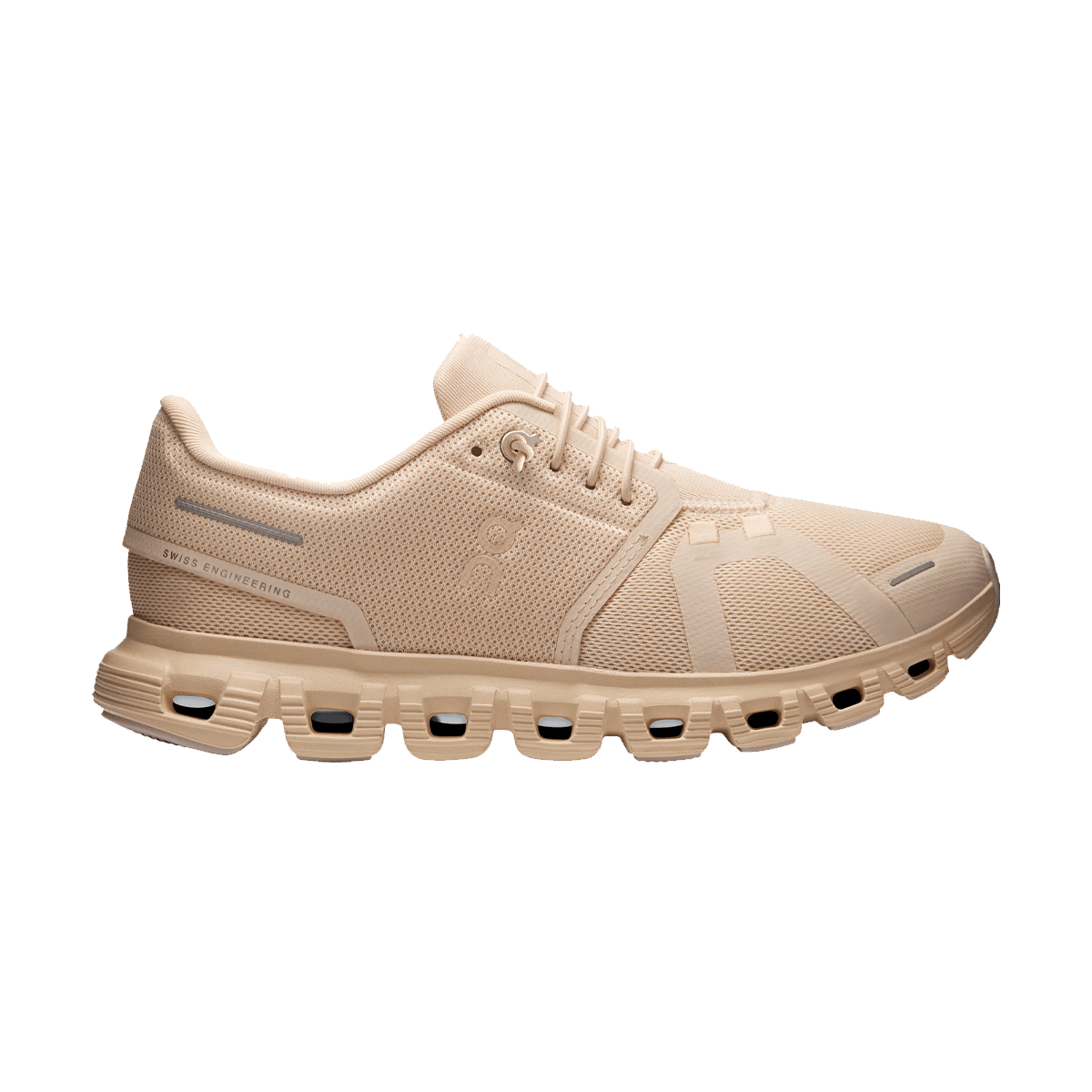 ON RUNNING WOMEN'S CLOUD 6 - SAND SAND - WOMEN'S - SIDE VIEW