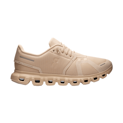 ON RUNNING WOMEN'S CLOUD 6 - SAND SAND - WOMEN'S - SIDE VIEW