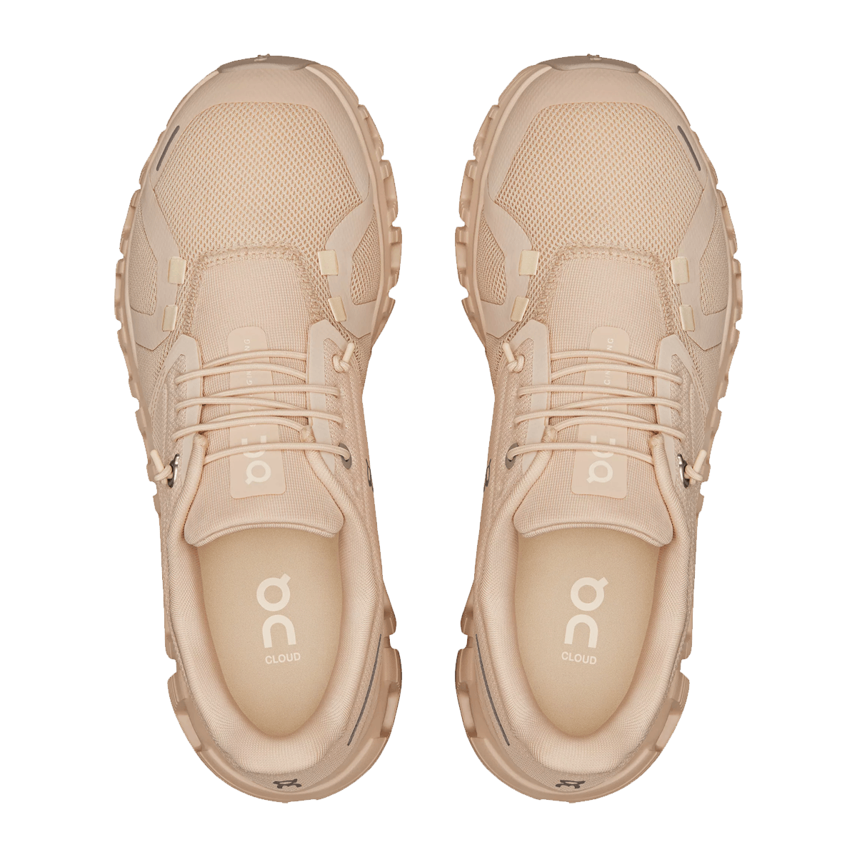 ON RUNNING WOMEN'S CLOUD 6 - SAND SAND - WOMEN'S - TOP VIEW