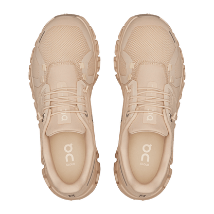 ON RUNNING WOMEN'S CLOUD 6 - SAND SAND - WOMEN'S - TOP VIEW