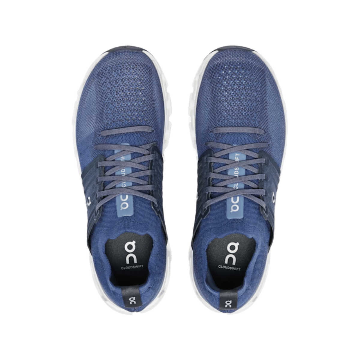 ON CUSHIONED ROAD CLOUDSWIFT 3 RUNNING SHOES - DENIM/MIDNIGHT - FRONT