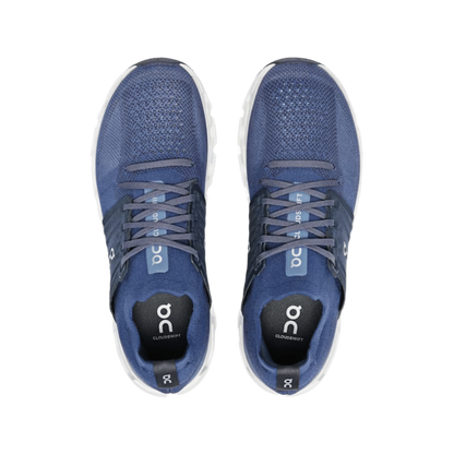 ON CUSHIONED ROAD CLOUDSWIFT 3 RUNNING SHOES - DENIM/MIDNIGHT - FRONT