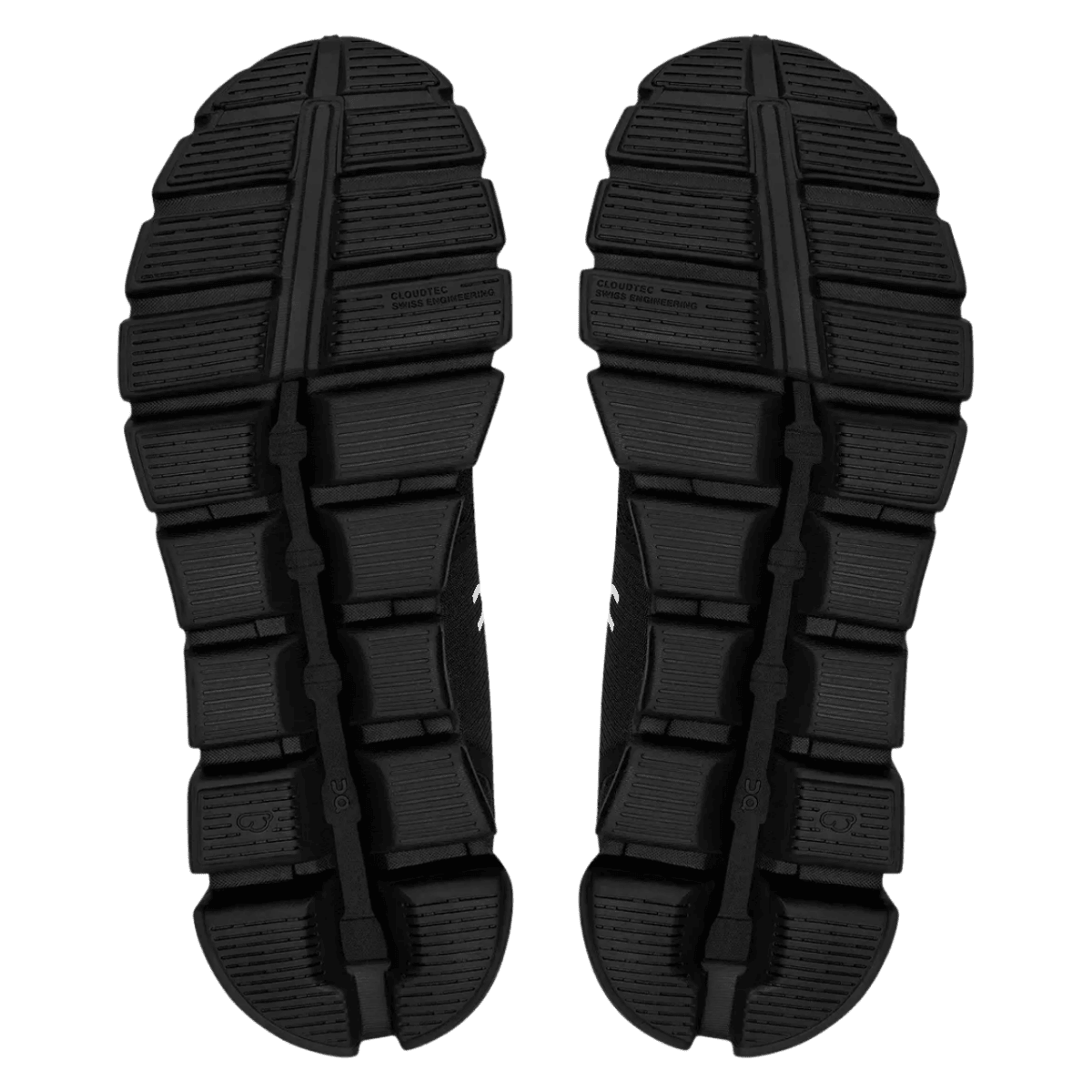 ON WOMEN'S CLOUD 5 WATERPROOF RUNNING SHOES - ALL BLACK_OUTSOLE