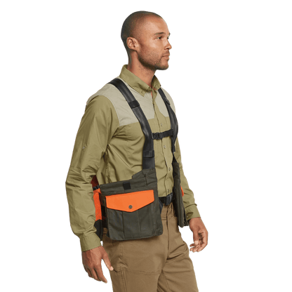 ORVIS WAXED COTTON STRAP VEST - OLIVE BLAZE_SIDEANGLE