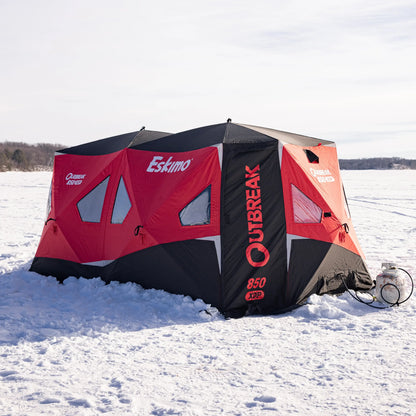 OUTBREAK 850XDP POP-UP SHELTER on the ice