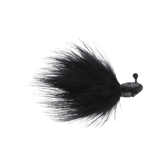 OUTKAST TACKLE FEIDER FLY MARABOU JIG 2PK 1/8OZ BLACK