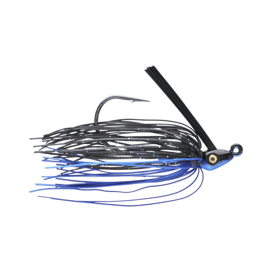 OUTKAST TACKLE PRO SWIM JIG HEAVY COVER 3/8OZ BLACK BLUE IMAGE