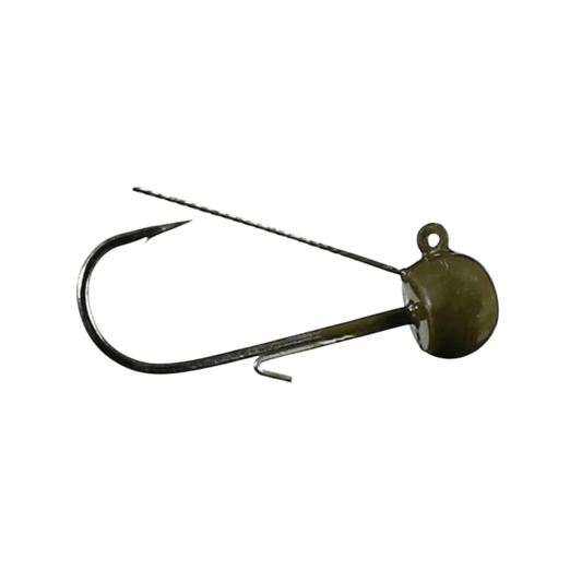 OUTKAST TACKLE WEEDLESS PERFECT NED HEAD 3PK 1/8OZ  1/0 GREEN PUMPKIN