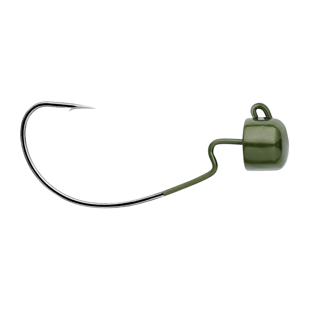 OWNER AMERICAN BLOCKHEAD FISHING JIGS - 1/8OZ GREEN PUMPKIN