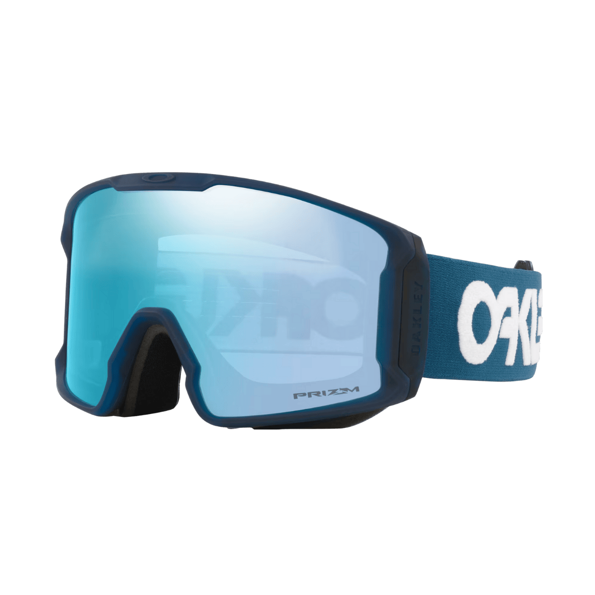 OAKLEY LINE MINER XL SNOW GOGGLES - POISEDON - PRIZM SAPPHR - SIDE VIEW