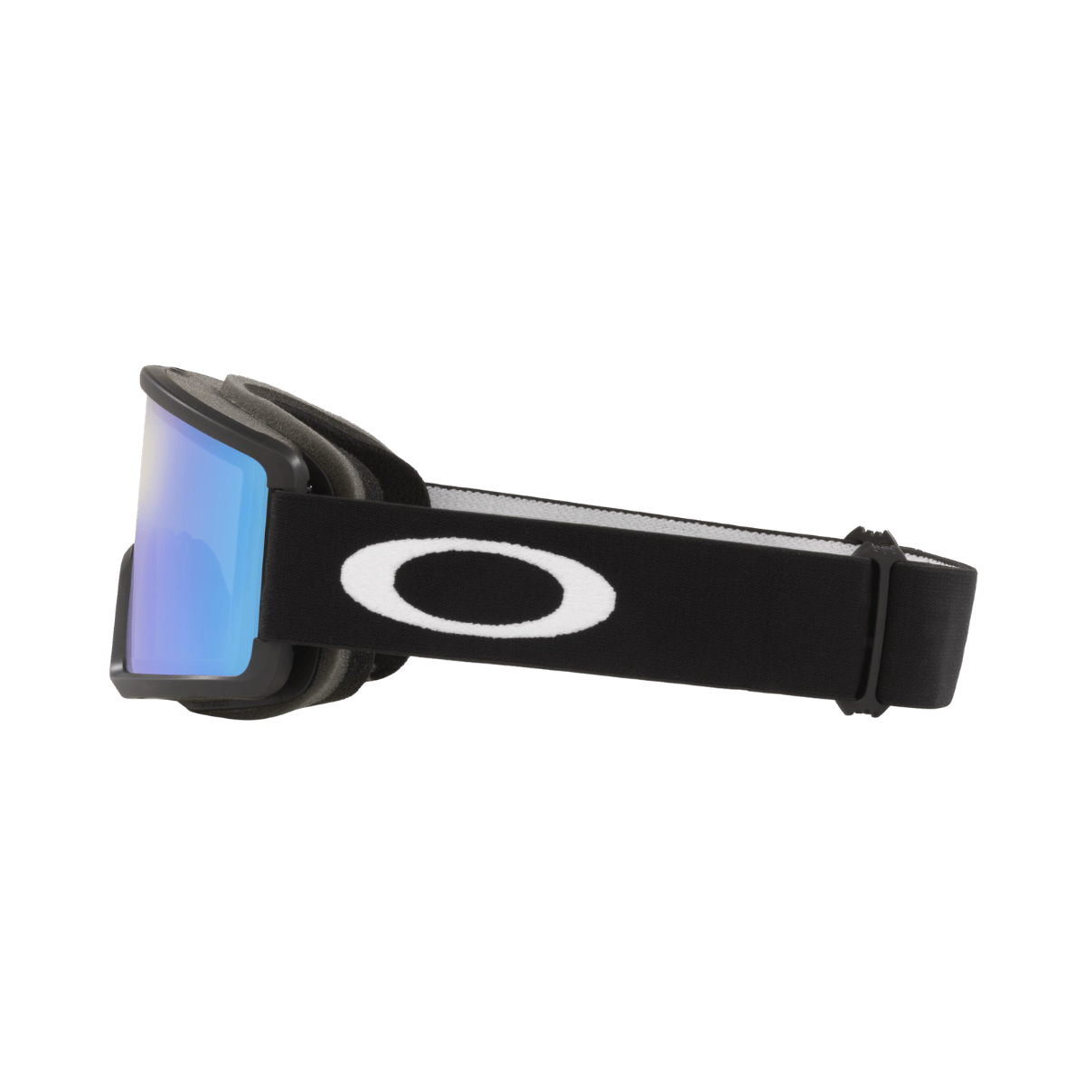 OAKLEY TARGET LINE LARGE GOGGLES - MATTE BLACK STRAP/HI YELLOW IRIDIUM & GREY LENS  - SIDE VIEW