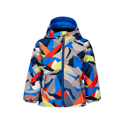 OBERMEYER BOYS' ASHOR JACKET - KALEIDO SLOPE - FRONT VIEW