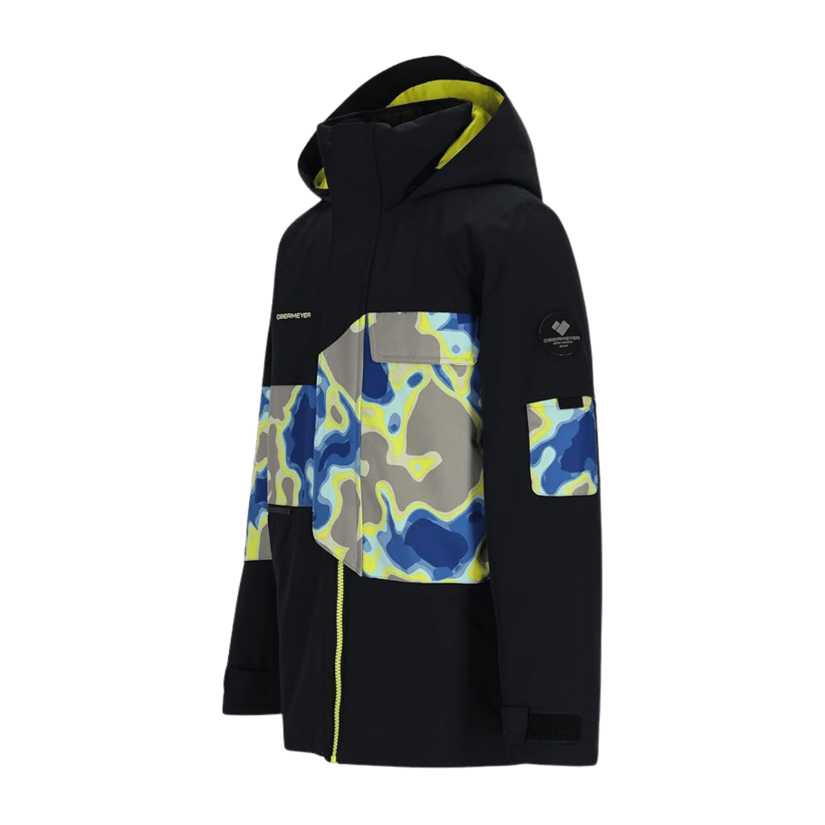 OBERMEYER BOYS' AXEL JACKET - THERMAL SHOCK - SIDE VIEW