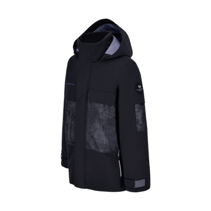 OBERMEYER BOYS' AXEL JACKET - BLACK - SIDE VIEW