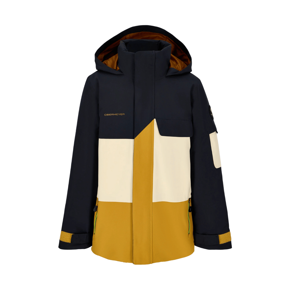 OBERMEYER BOYS' AXEL JACKET - BURNT HONEY - FRONT VIEW