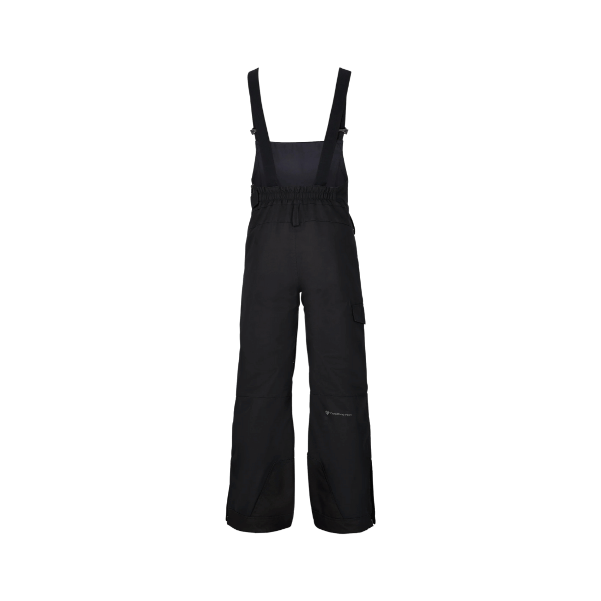 OBERMEYER BOYS' CARVER BIB PANT - BLACK - BACK VIEW
