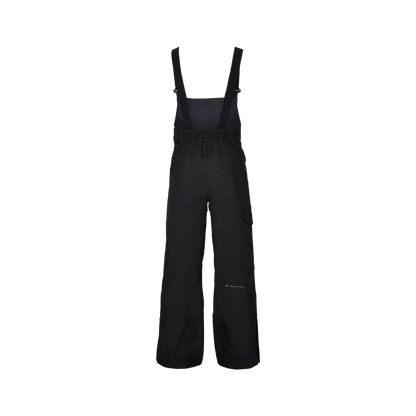 OBERMEYER BOYS' CARVER BIB PANT - BLACK - BACK VIEW