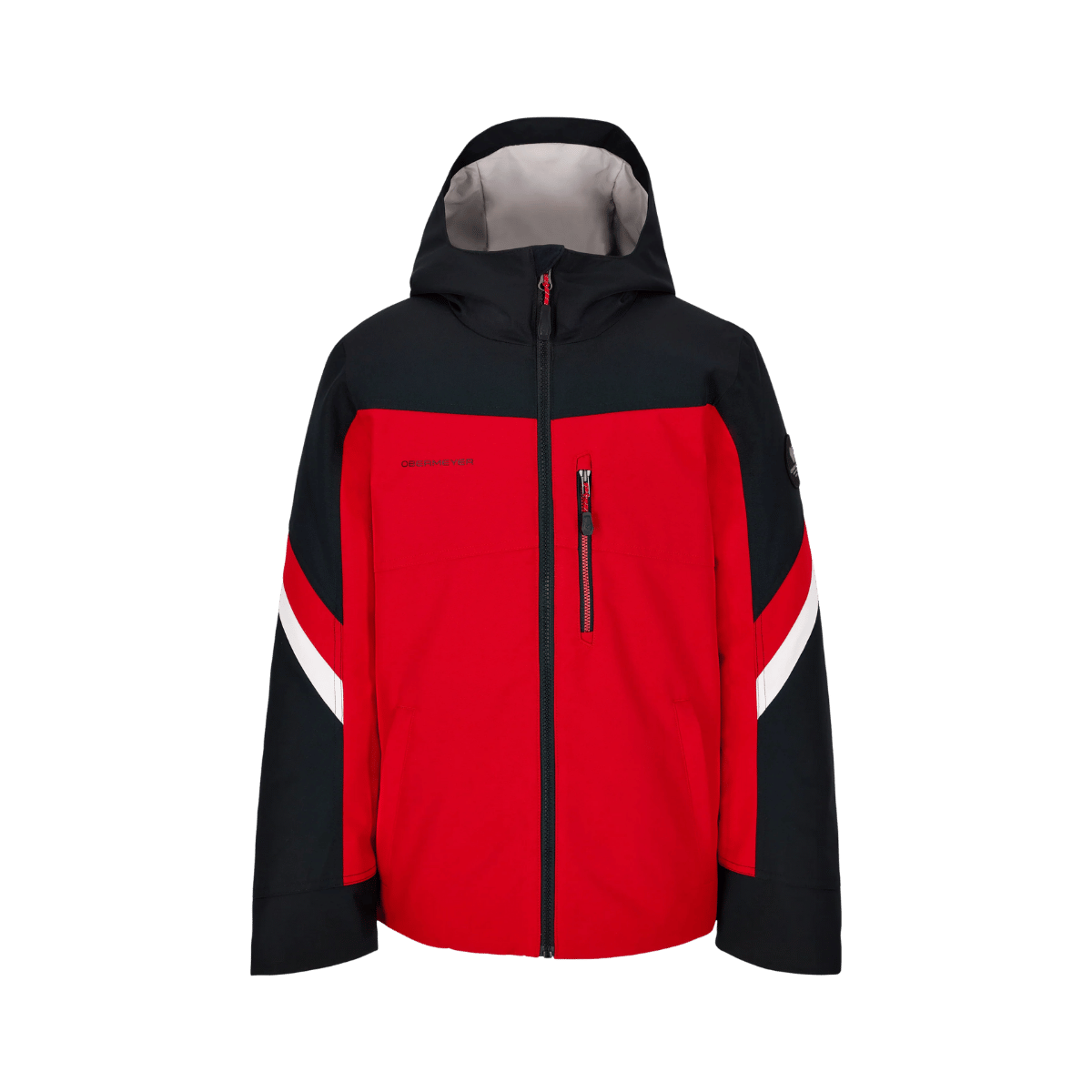 OBERMEYER BOYS' FLEET JACKET - FRESNO RED - FRONT VIEW