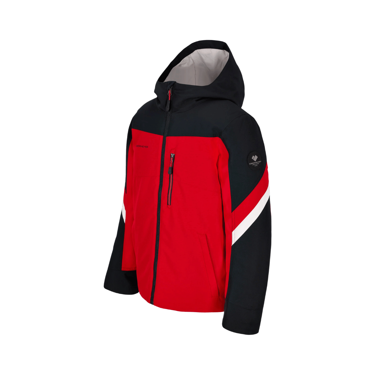 OBERMEYER BOYS' FLEET JACKET - FRESNO RED - SIDE VIEW