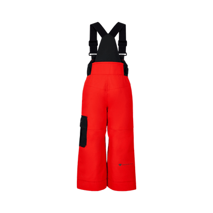 OBERMEYER BOYS' VOLT BIB PANT - RED - BACK VIEW