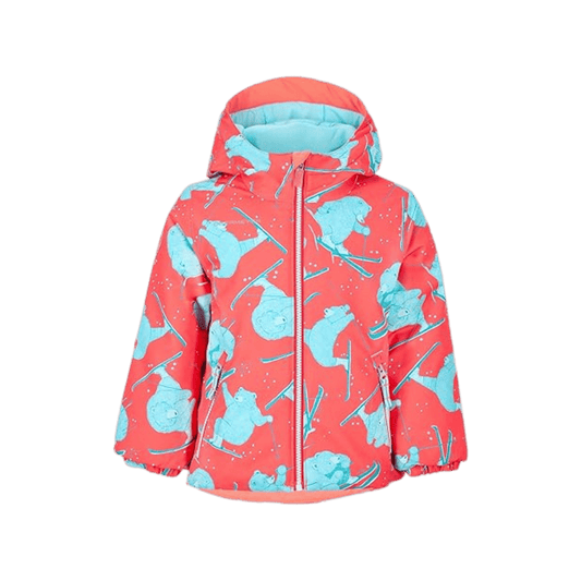 OBERMEYER GIRL'S ASHOR JACKET - DAFFY DAYZ PINK - FRONT VIEW