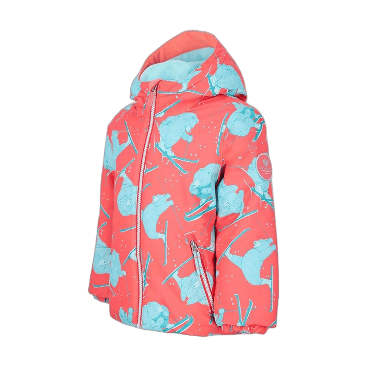 OBERMEYER GIRLS' ASHOR JACKET - DAFFY DAYZ PINK - SIDE VIEW