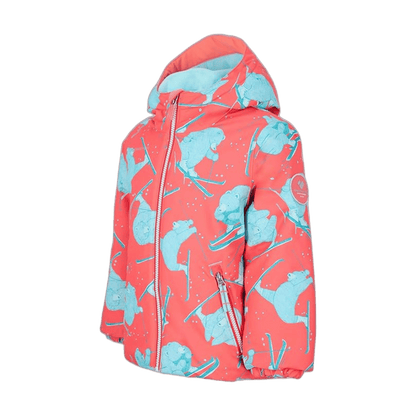 OBERMEYER GIRLS' ASHOR JACKET - DAFFY DAYZ PINK - SIDE VIEW