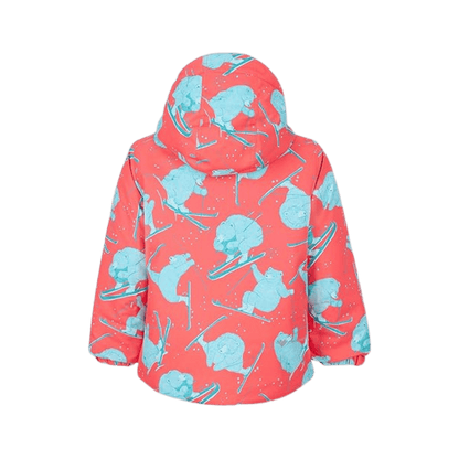 OBERMEYER GIRLS' ASHOR JACKET - DAFFY DAYZ PINK - BACK VIEW