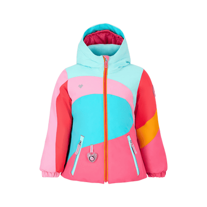 OBERMEYER GIRLS' LIVIA JACKET - AZALEA - FRONT VIEW