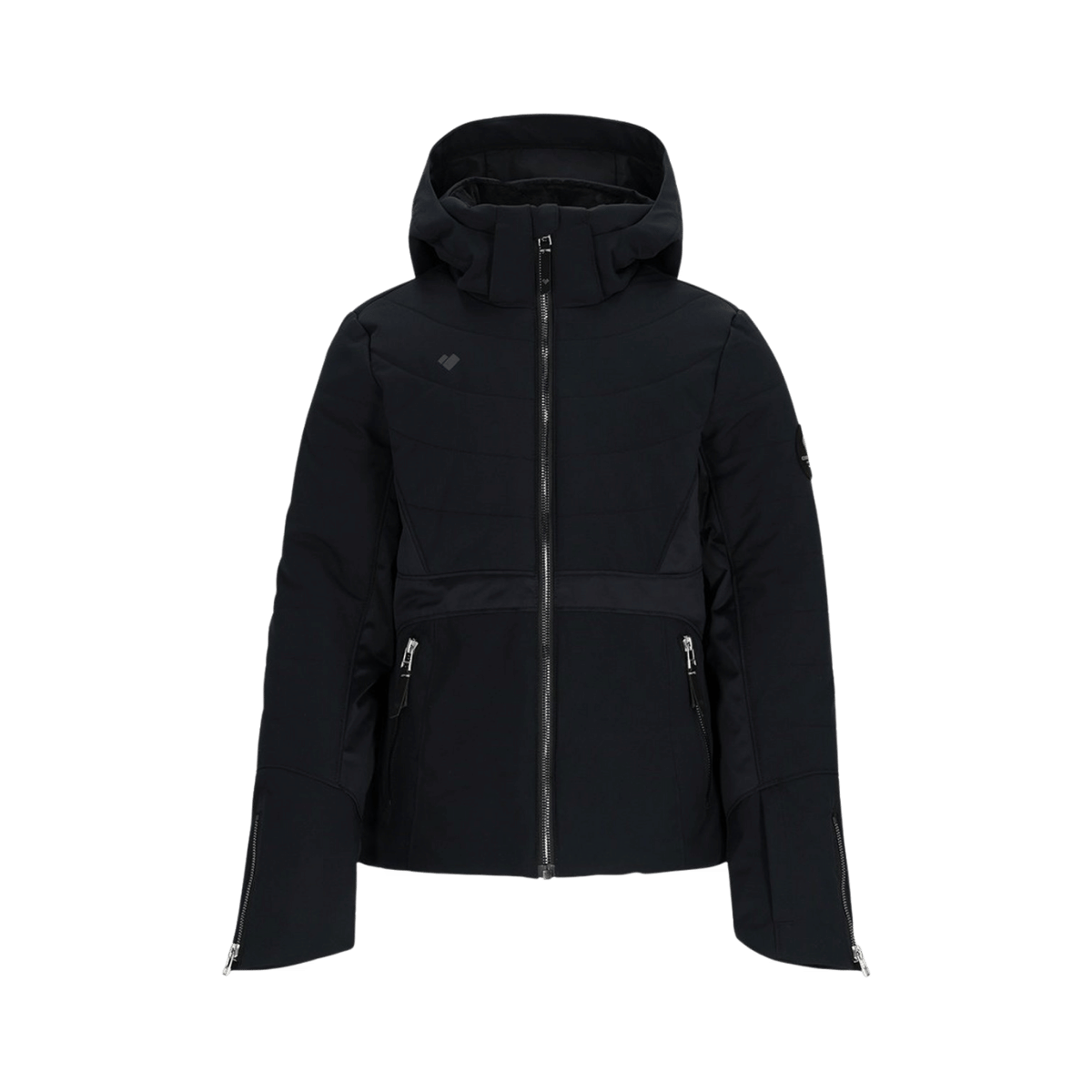 OBERMEYER GIRLS' RAYLA JACKET - KNIGHT BLACK - FRONT VIEW