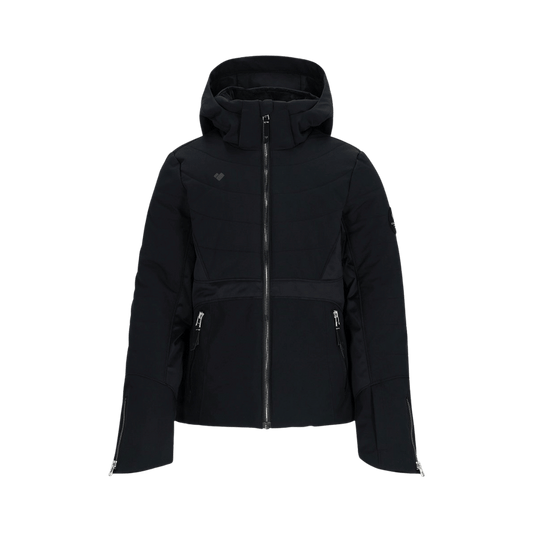 OBERMEYER GIRLS' RAYLA JACKET - KNIGHT BLACK - FRONT VIEW