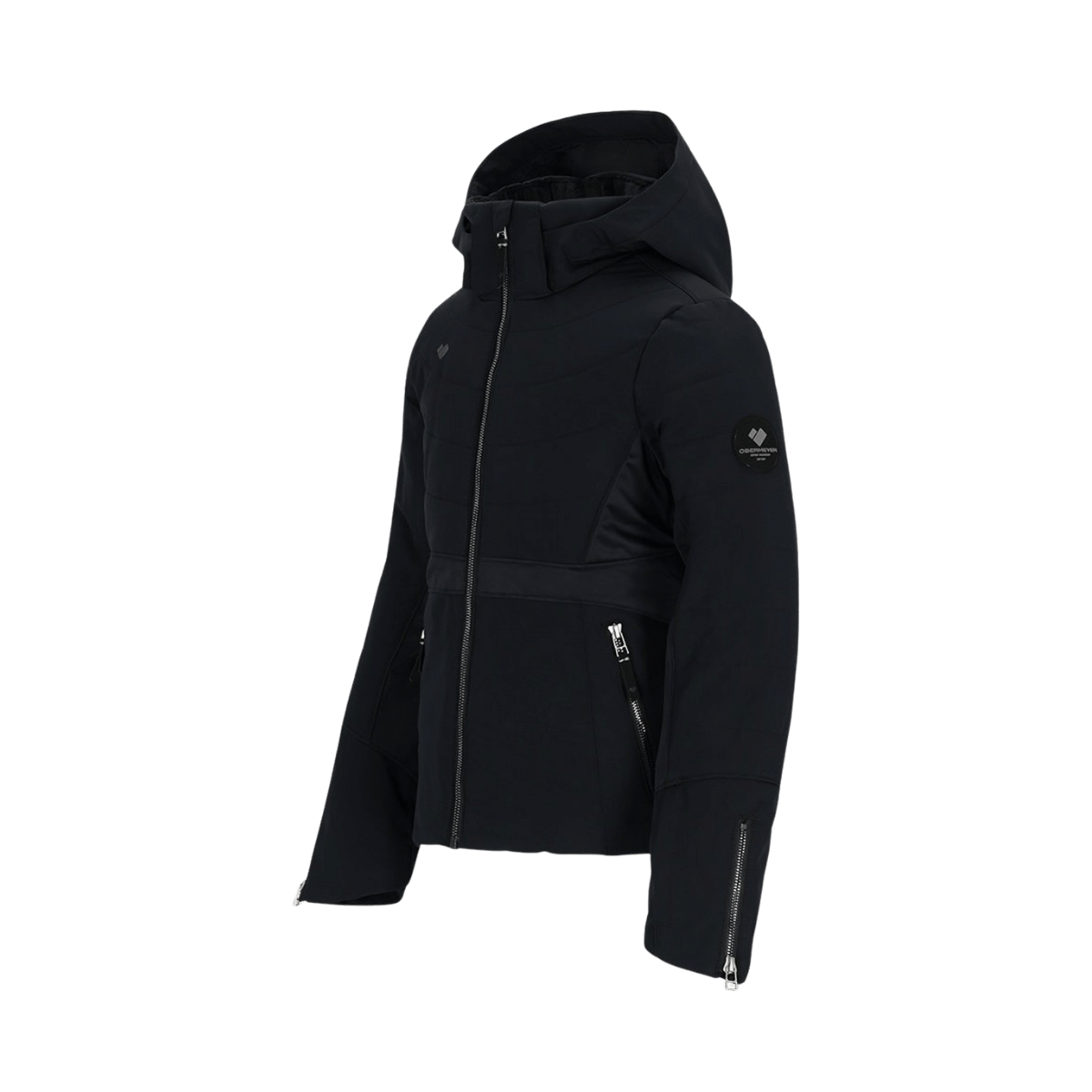 OBERMEYER GIRLS' RAYLA JACKET - KNIGHT BLACK - SIDE VIEW